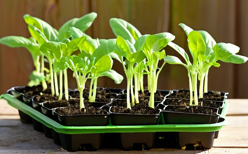 Kohlrabi-Setzlinge in Anzuchttöpfen bereit zur Pflanzung